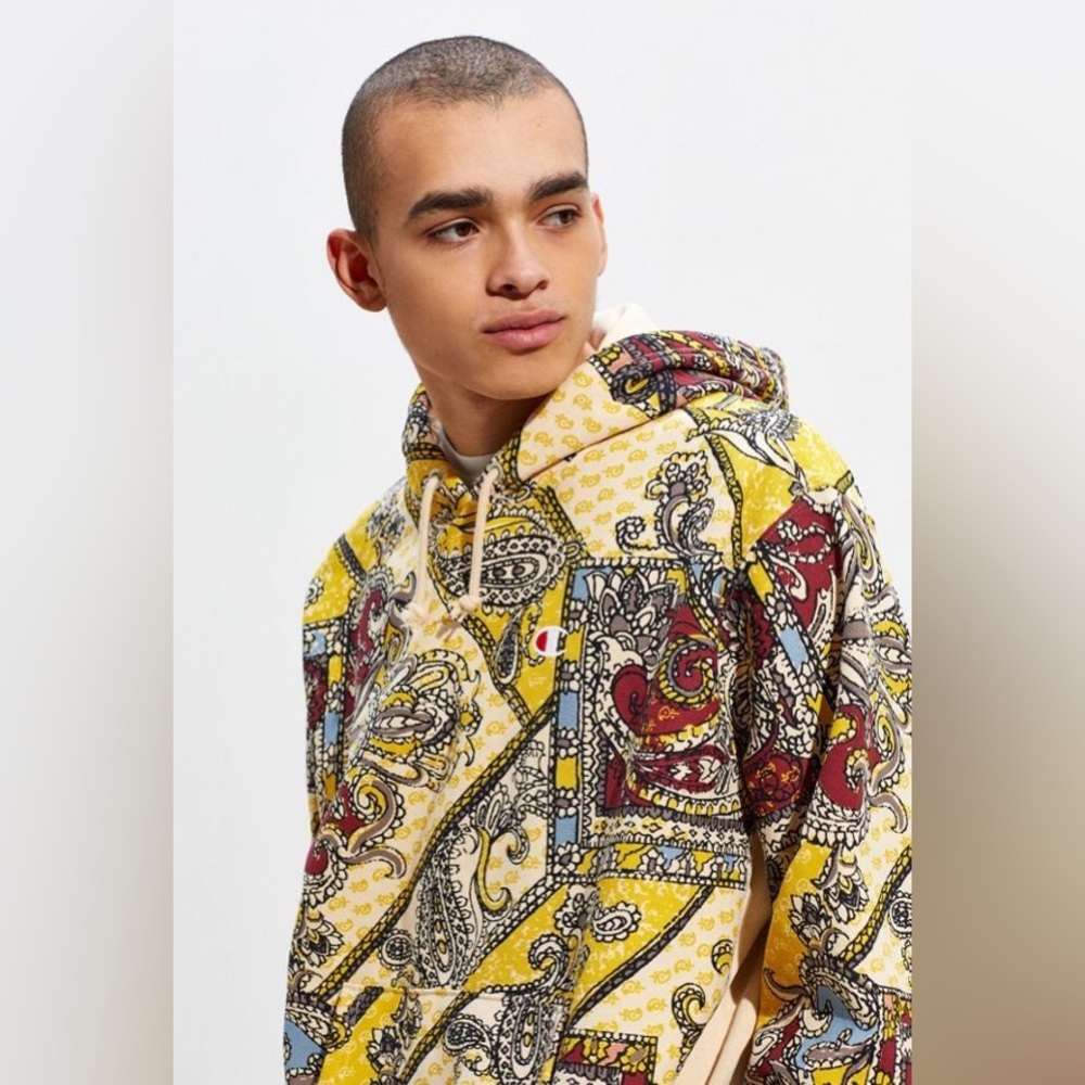Men's Champion Uo Exclusive Allover Paisley Print Hoodie Sweatshirt